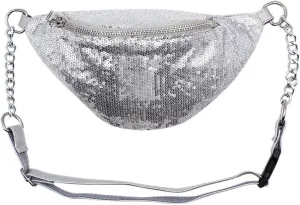 RARITYUS Sparkly Sequin Fanny Packs Glitter Waist Bag with Adjustable Strap for Women Girls Unisex