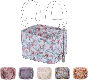 Rayon Purse Organizer Insert, unique pattern Bag Organizer Liner, Handbag Organiser Insert, Bag Tote Shaper fit Picotin 14/18/22/26 bags(PC18,Blooming Peach)