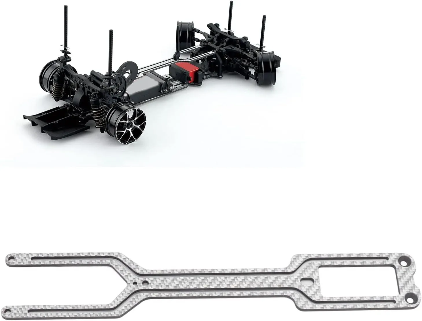 RC Top Deck Upgrade Part RC Top Deck Flexible Accurate Size for 1/10 Drift Car for YD2 Z (Silver SSG)