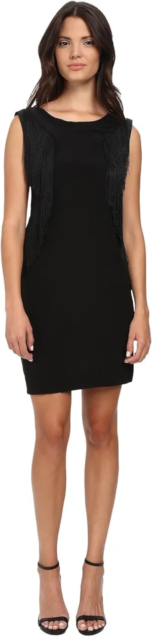 Rebecca Taylor Women's Sleeveless Fringe Jersey Dress