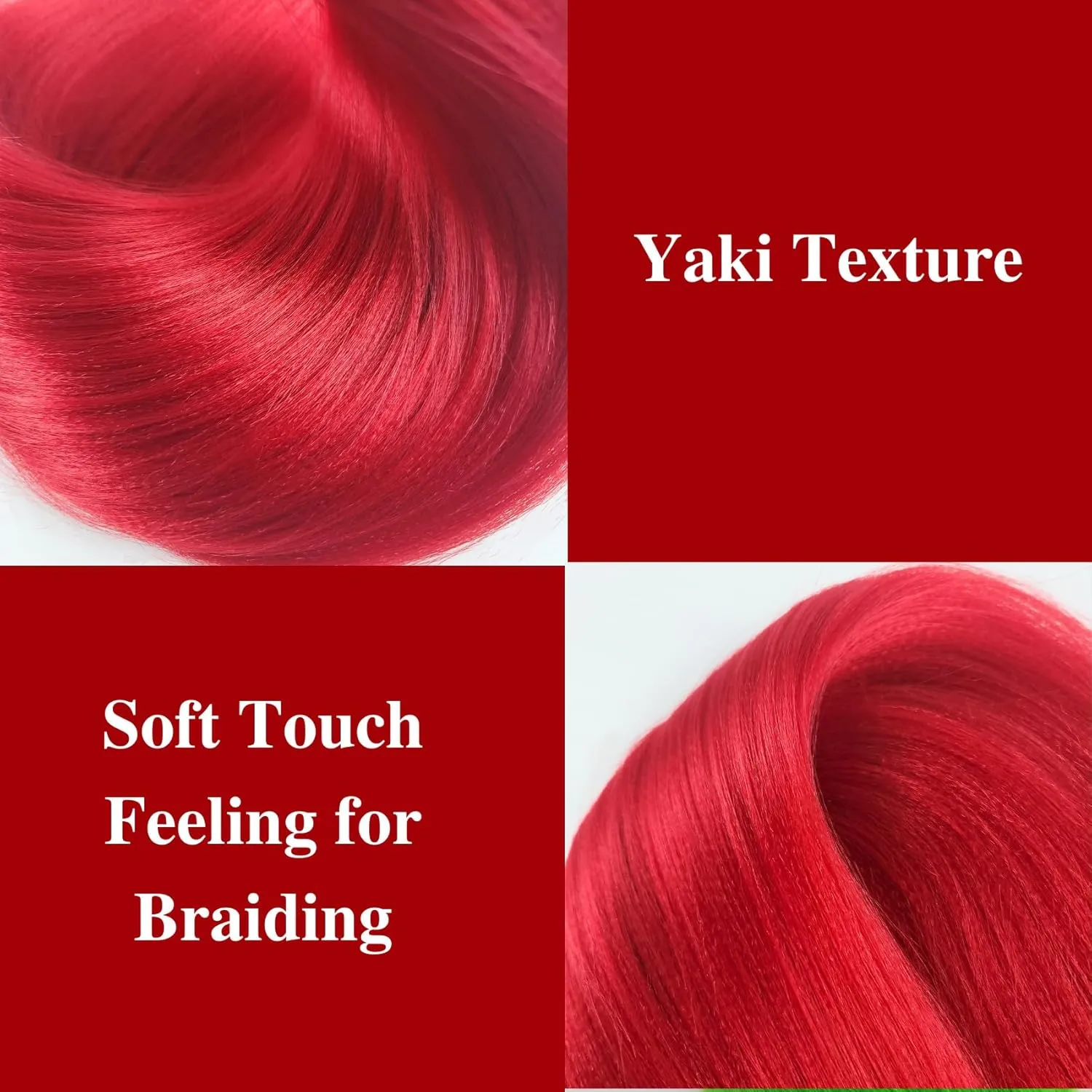 Red Braiding Hair Pre stretched Curly Deep Wave Crochet Braids Hypoallergenic Prestretched Braiding Hair Micro Synthetic Ez Braid Itch Free