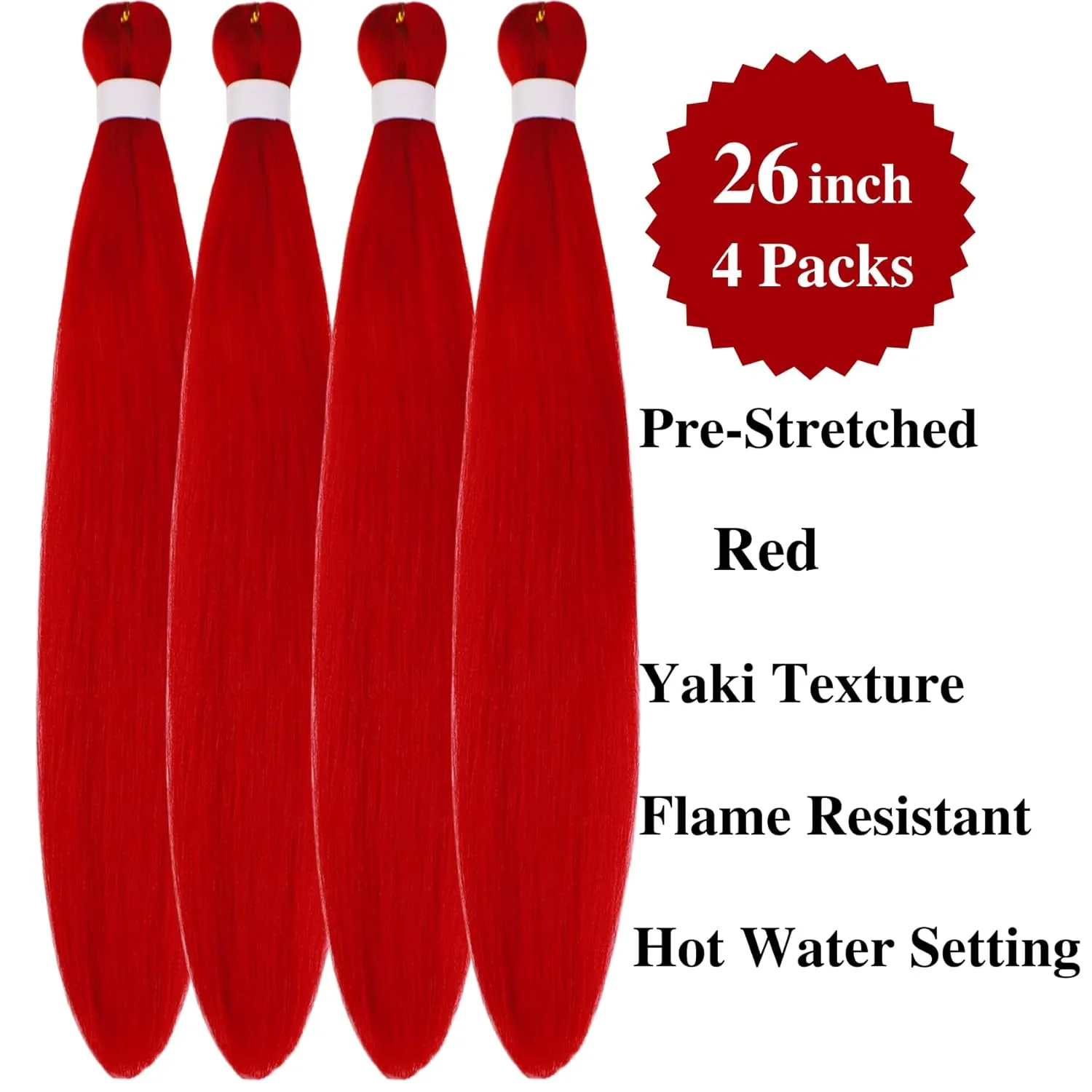 Red Braiding Hair Pre stretched Curly Deep Wave Crochet Braids Hypoallergenic Prestretched Braiding Hair Micro Synthetic Ez Braid Itch Free