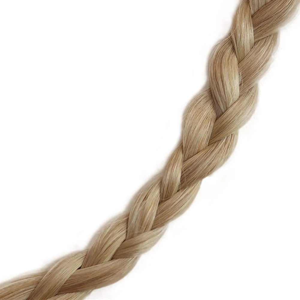 Remy Clip in Hair Extensions Balayage Soft Real Human Hair Extensions 12 Inch Human Hair Natural Beige Blonde with Bleach Blonde 70g 7Pcs For Women