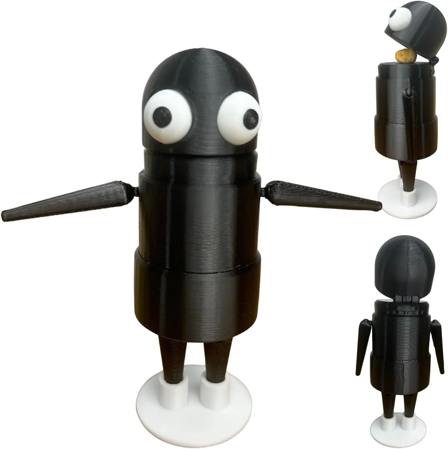 REPO 3D Printed Character Figure, R.E.P.O Horror Game Posable Articulated Collectible Model for Fans Gift (Black)