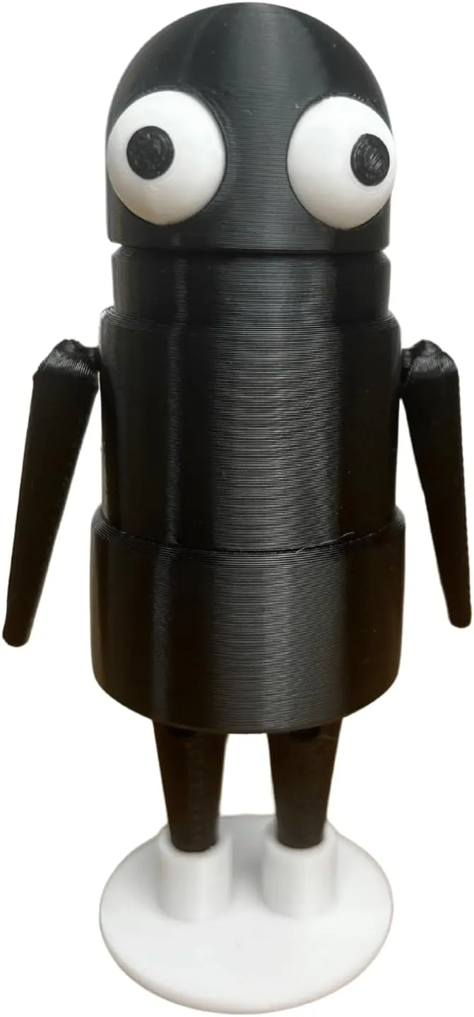 REPO 3D Printed Character Figure, R.E.P.O Horror Game Posable Articulated Collectible Model for Fans Gift (Black)