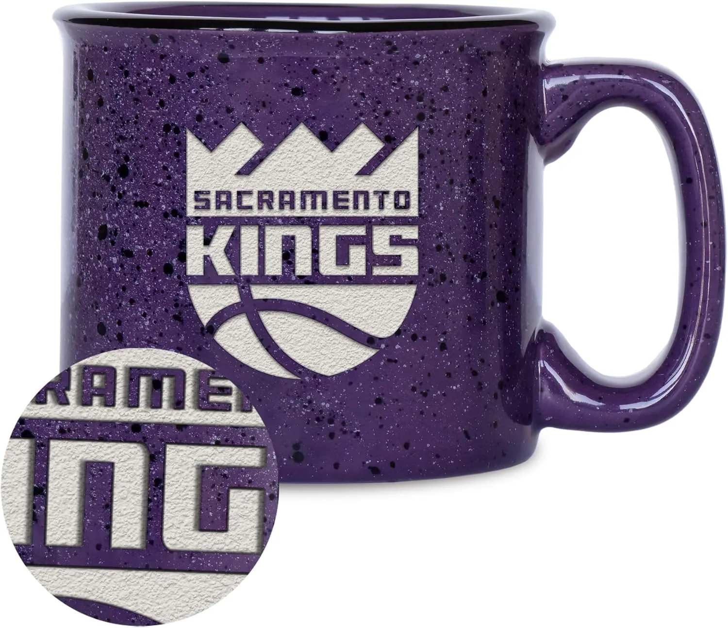 Rico Industries NBA Basketball 12oz Laser Engraved Campfire Mug