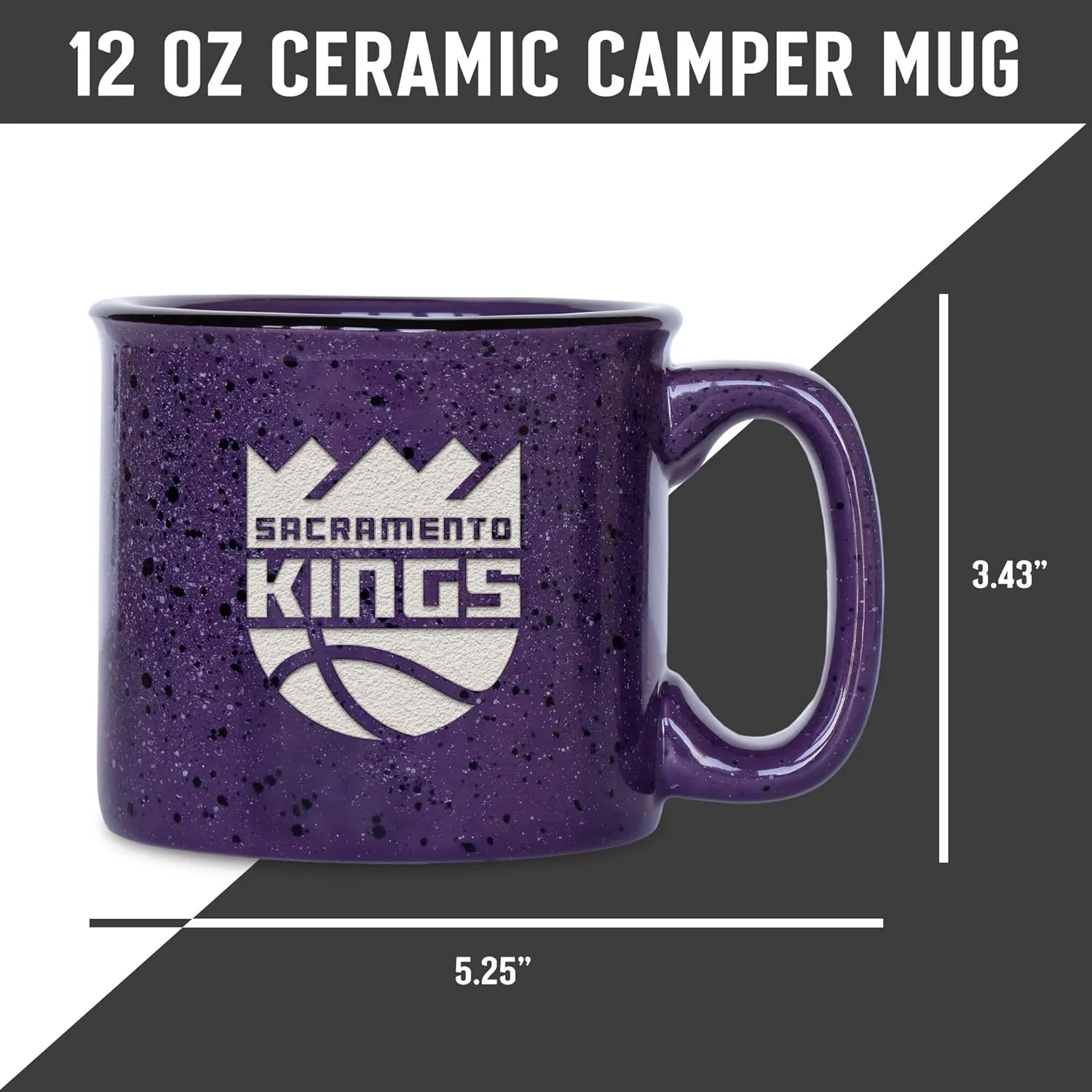 Rico Industries NBA Basketball 12oz Laser Engraved Campfire Mug