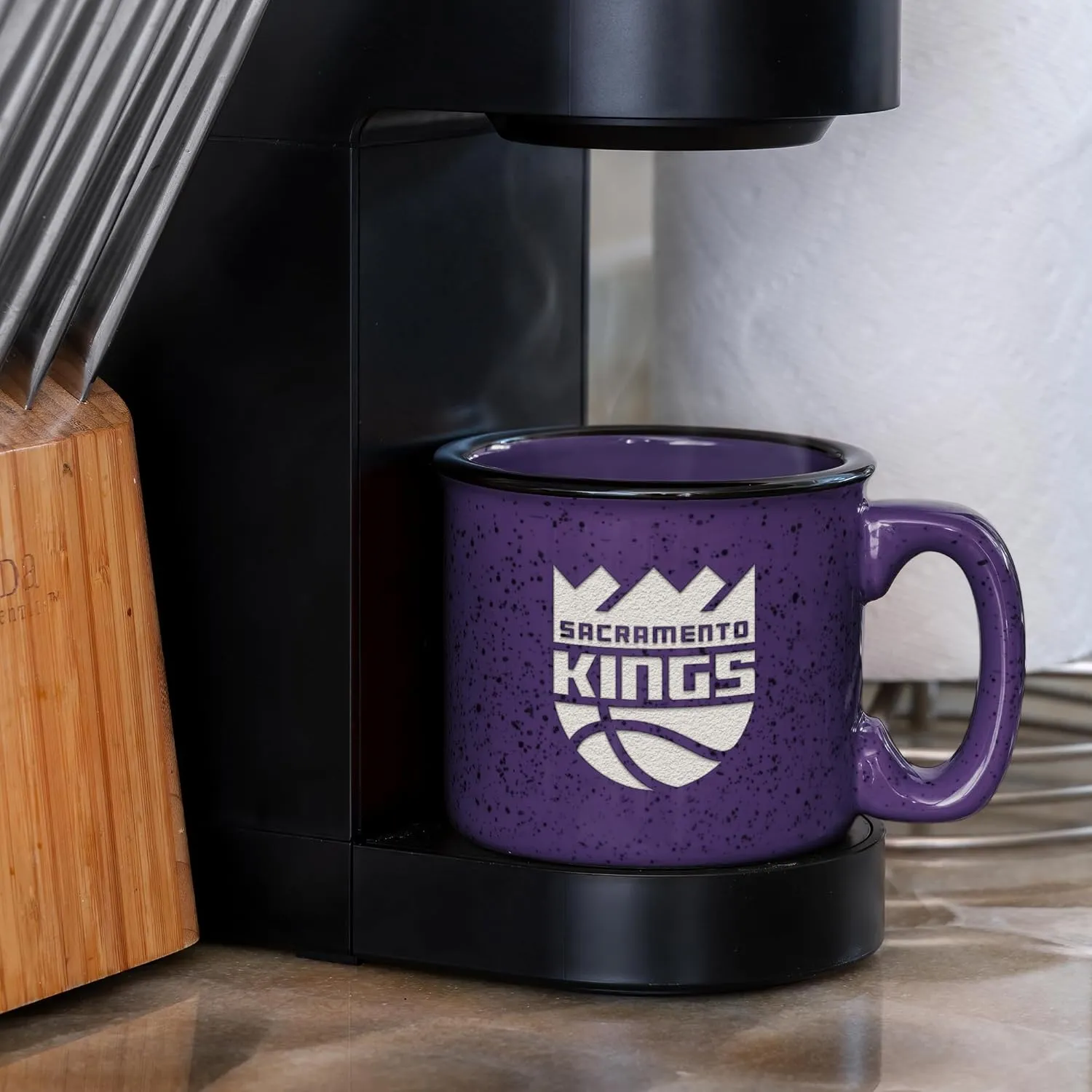 Rico Industries NBA Basketball 12oz Laser Engraved Campfire Mug