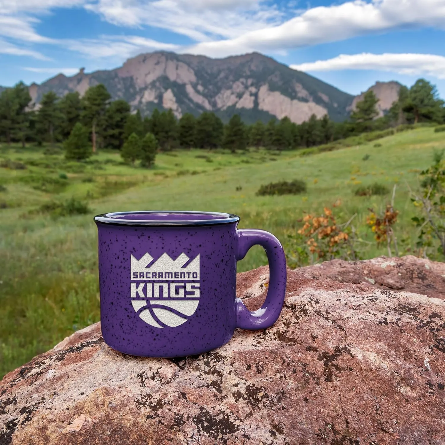 Rico Industries NBA Basketball 12oz Laser Engraved Campfire Mug