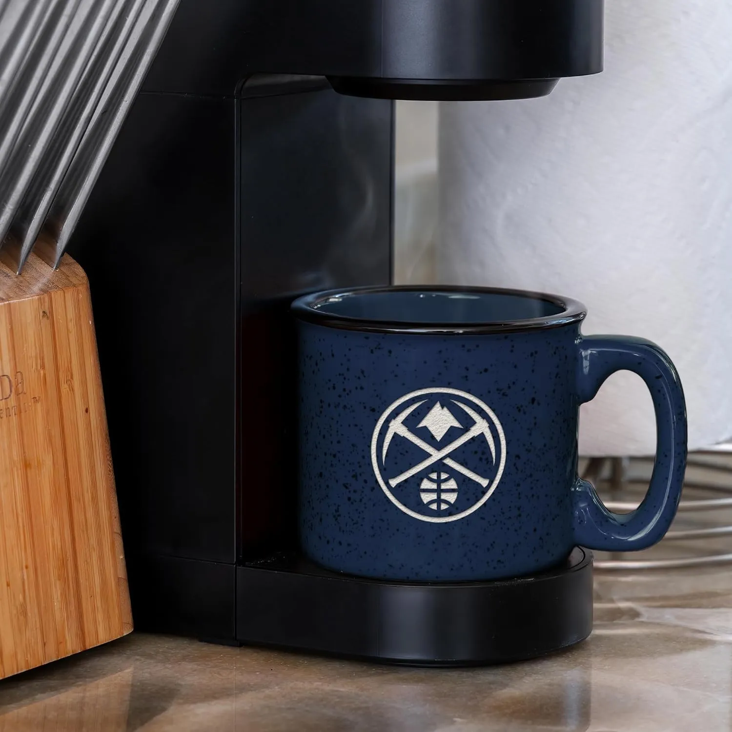 Rico Industries NBA Basketball 12oz Laser Engraved Campfire Mug