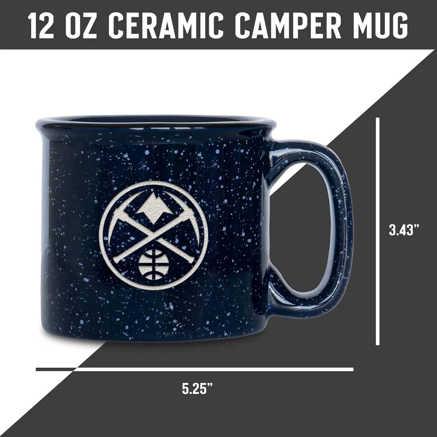 Rico Industries NBA Basketball 12oz Laser Engraved Campfire Mug