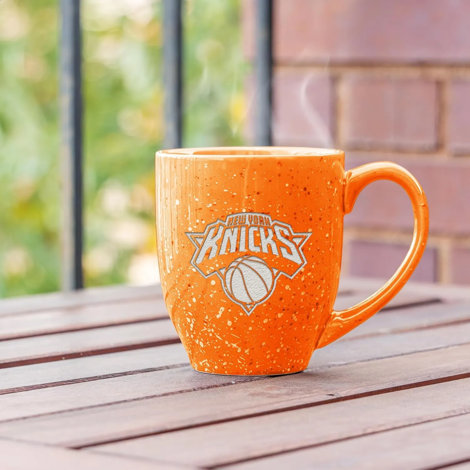 Rico Industries NBA Basketball Alternate 16 oz Team Color Laser Engraved Speckled Ceramic Coffee Mug