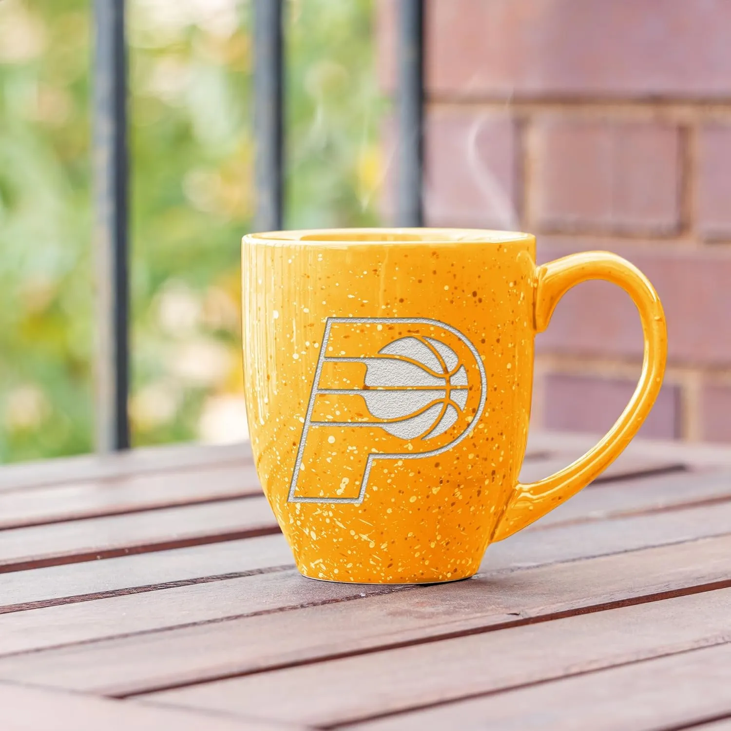 Rico Industries NBA Basketball Alternate 16 oz Team Color Laser Engraved Speckled Ceramic Coffee Mug