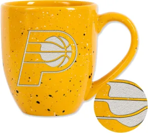 Rico Industries NBA Basketball Alternate 16 oz Team Color Laser Engraved Speckled Ceramic Coffee Mug