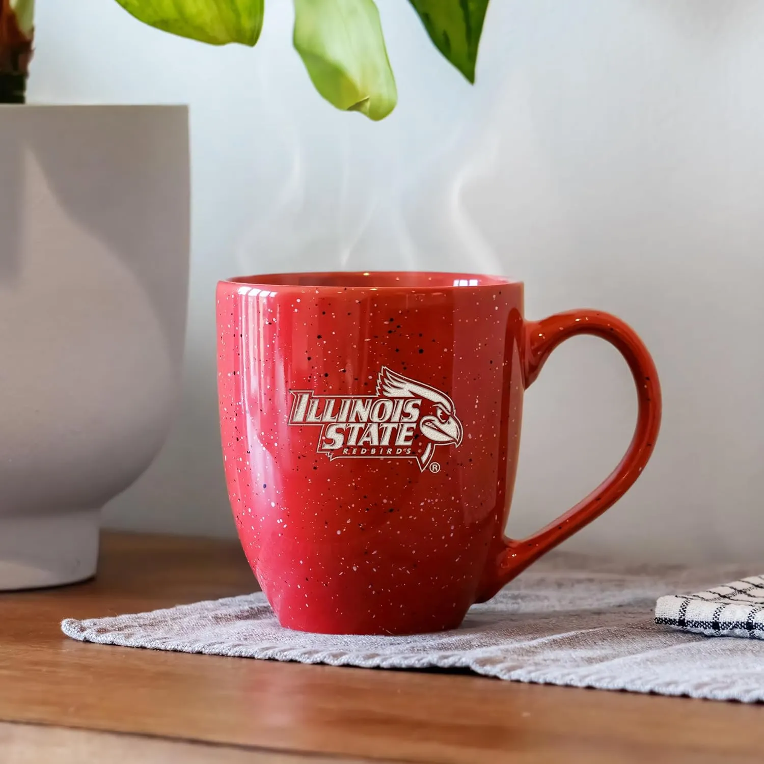 Rico Industries NCAA 16 oz Team Color Laser Engraved Speckled Ceramic Coffee Mug