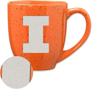 Rico Industries NCAA Illinois Fighting Illini Orange 16 oz Team Color Laser Engraved Speckled Ceramic Coffee Mug