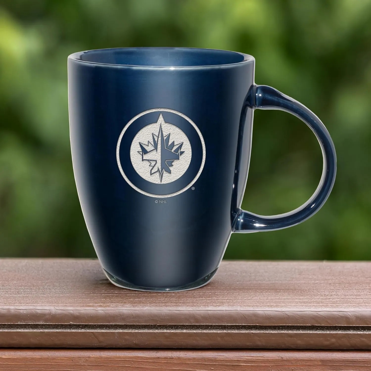 Rico Industries NHL Hockey Electroplated 18oz Laser Engraved Ceramic Lustre Mug