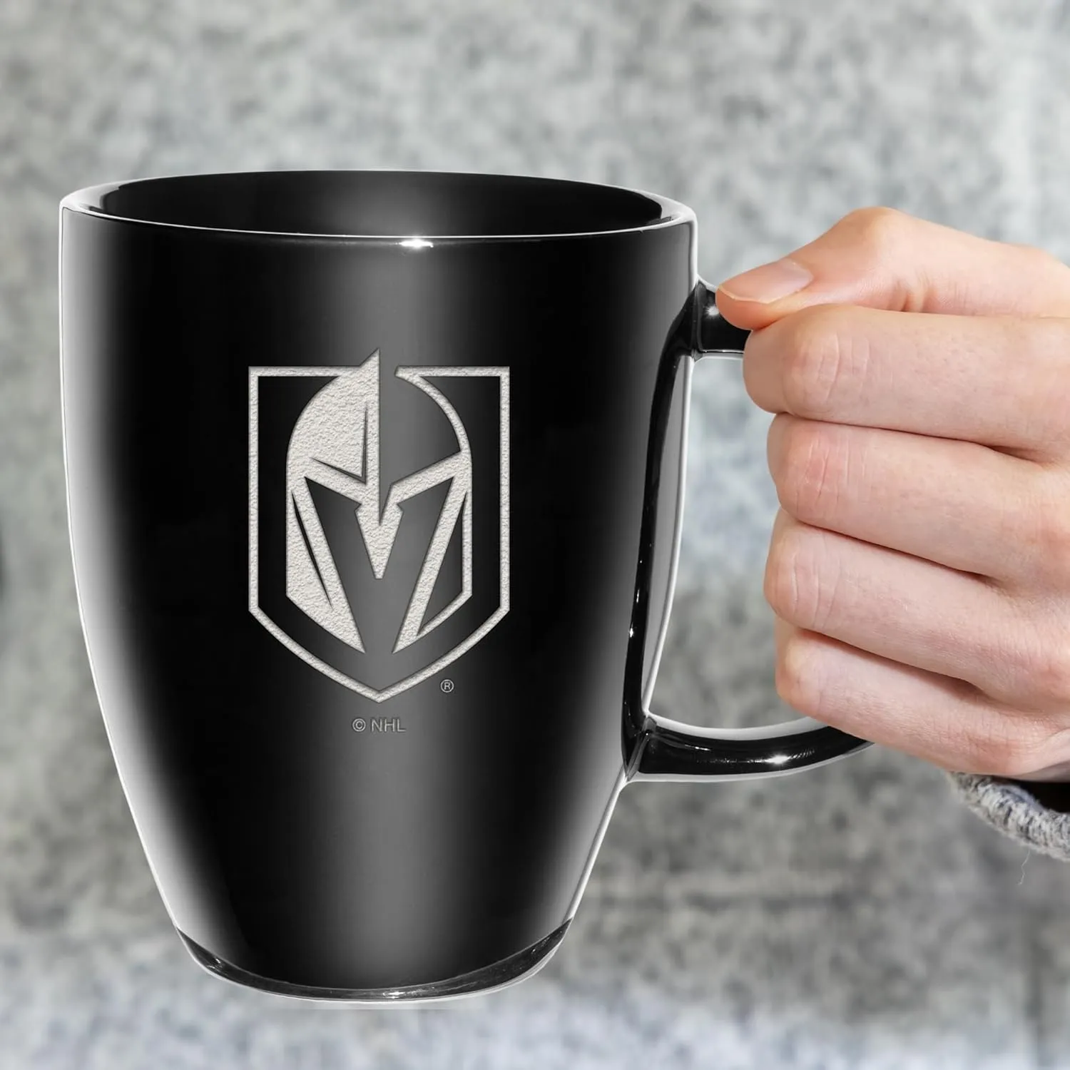 Rico Industries NHL Hockey Electroplated 18oz Laser Engraved Ceramic Lustre Mug