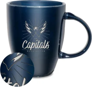 Rico Industries NHL Hockey Electroplated 18oz Laser Engraved Ceramic Lustre Mug
