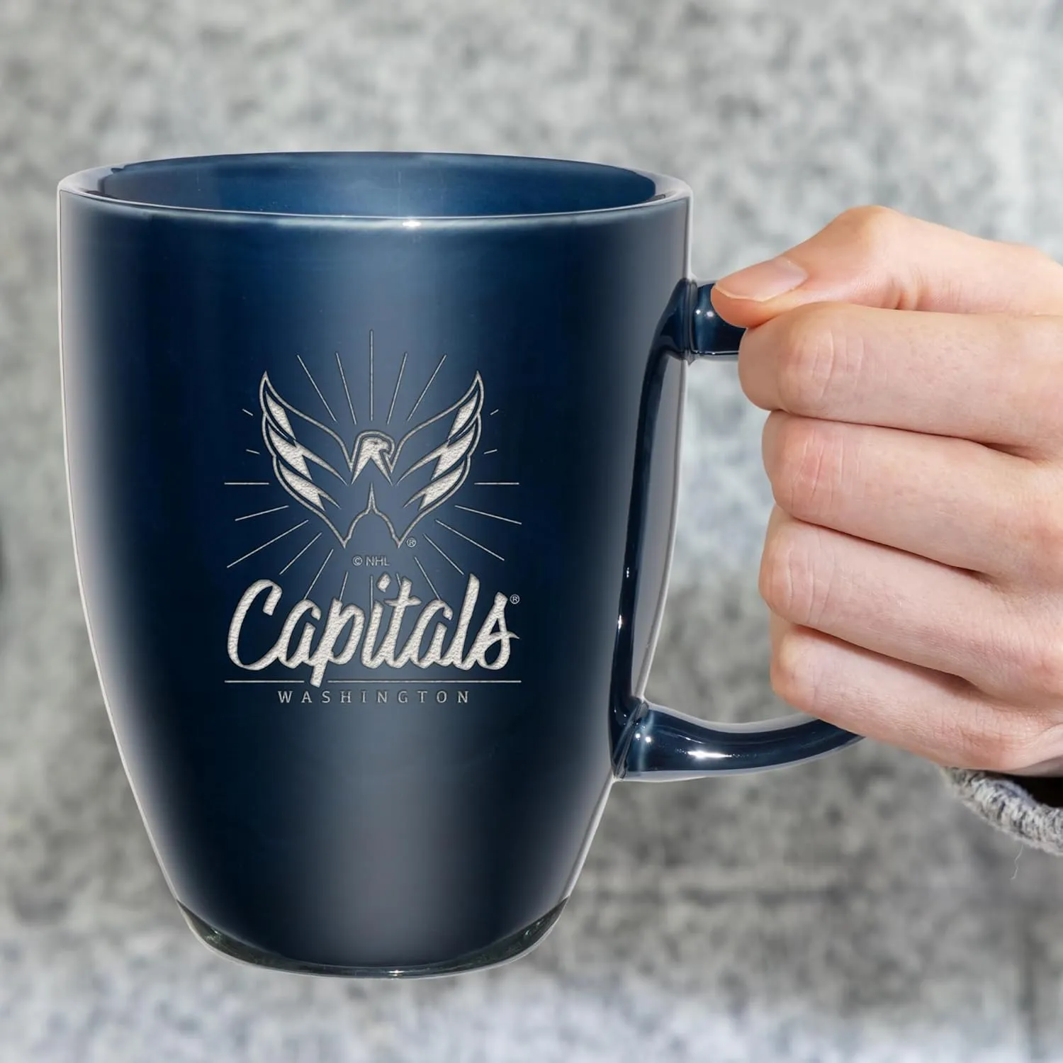 Rico Industries NHL Hockey Electroplated 18oz Laser Engraved Ceramic Lustre Mug