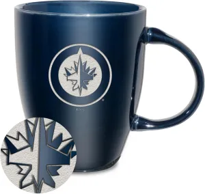 Rico Industries NHL Hockey Electroplated 18oz Laser Engraved Ceramic Lustre Mug