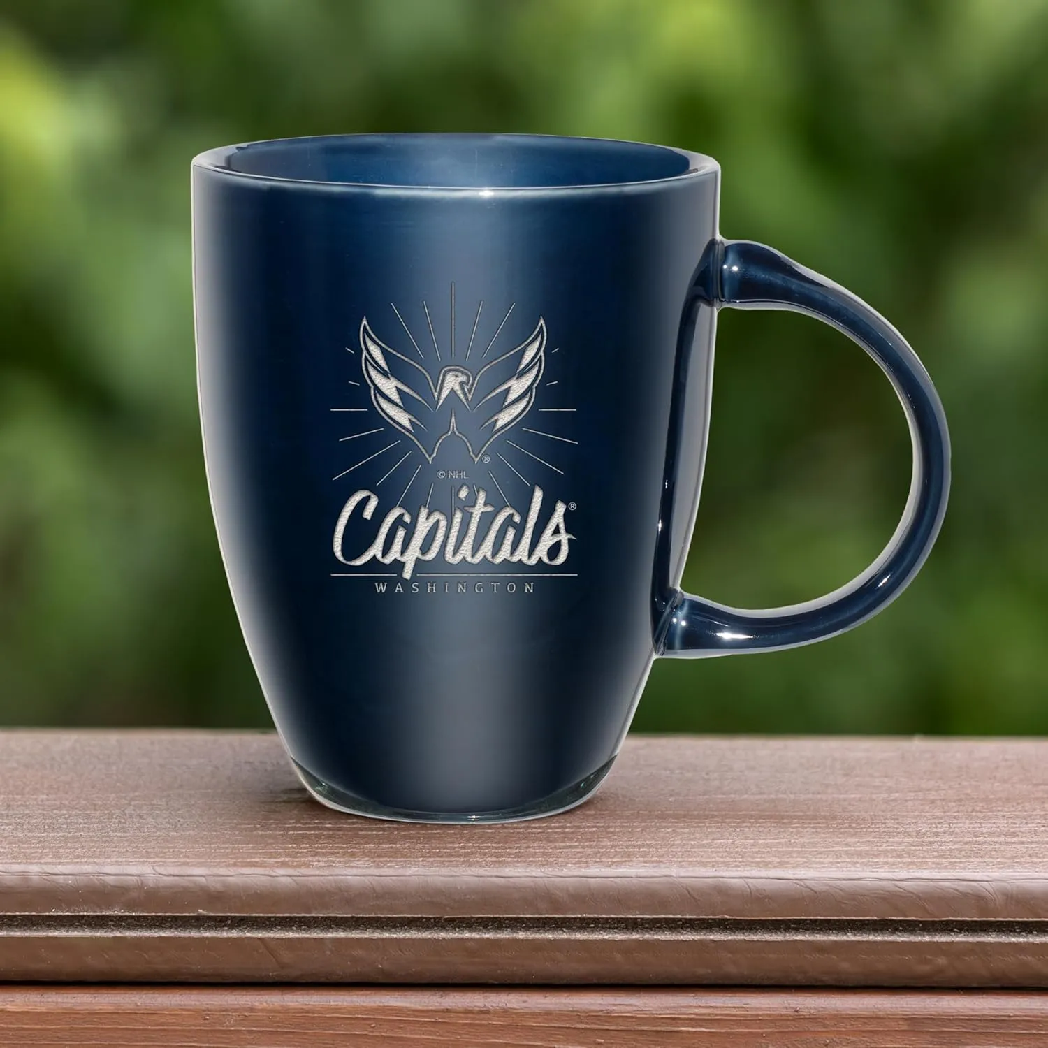 Rico Industries NHL Hockey Electroplated 18oz Laser Engraved Ceramic Lustre Mug