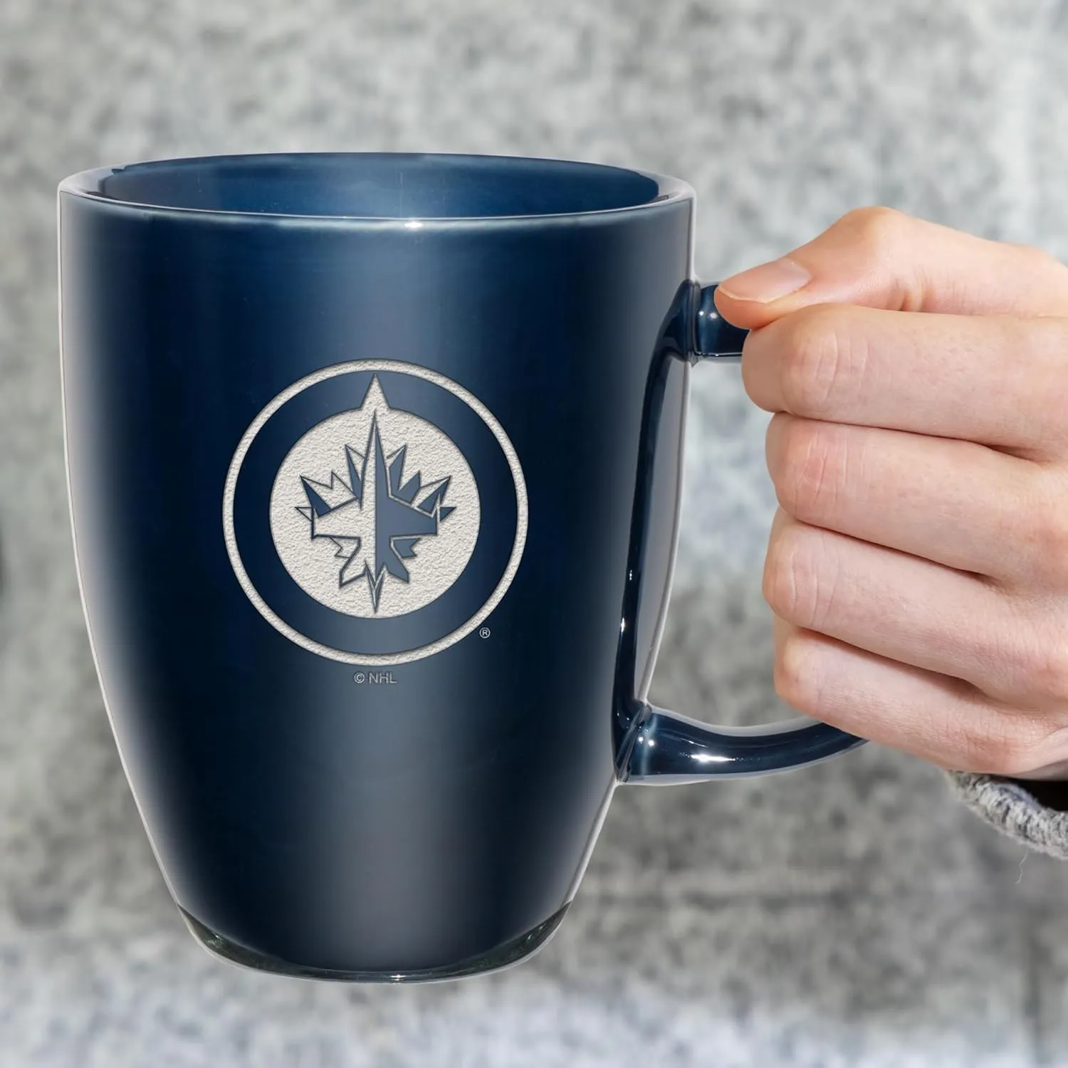 Rico Industries NHL Hockey Electroplated 18oz Laser Engraved Ceramic Lustre Mug
