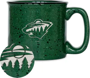 Rico Industries NHL Hockey Speckle 12oz Laser Engraved Campfire Mug