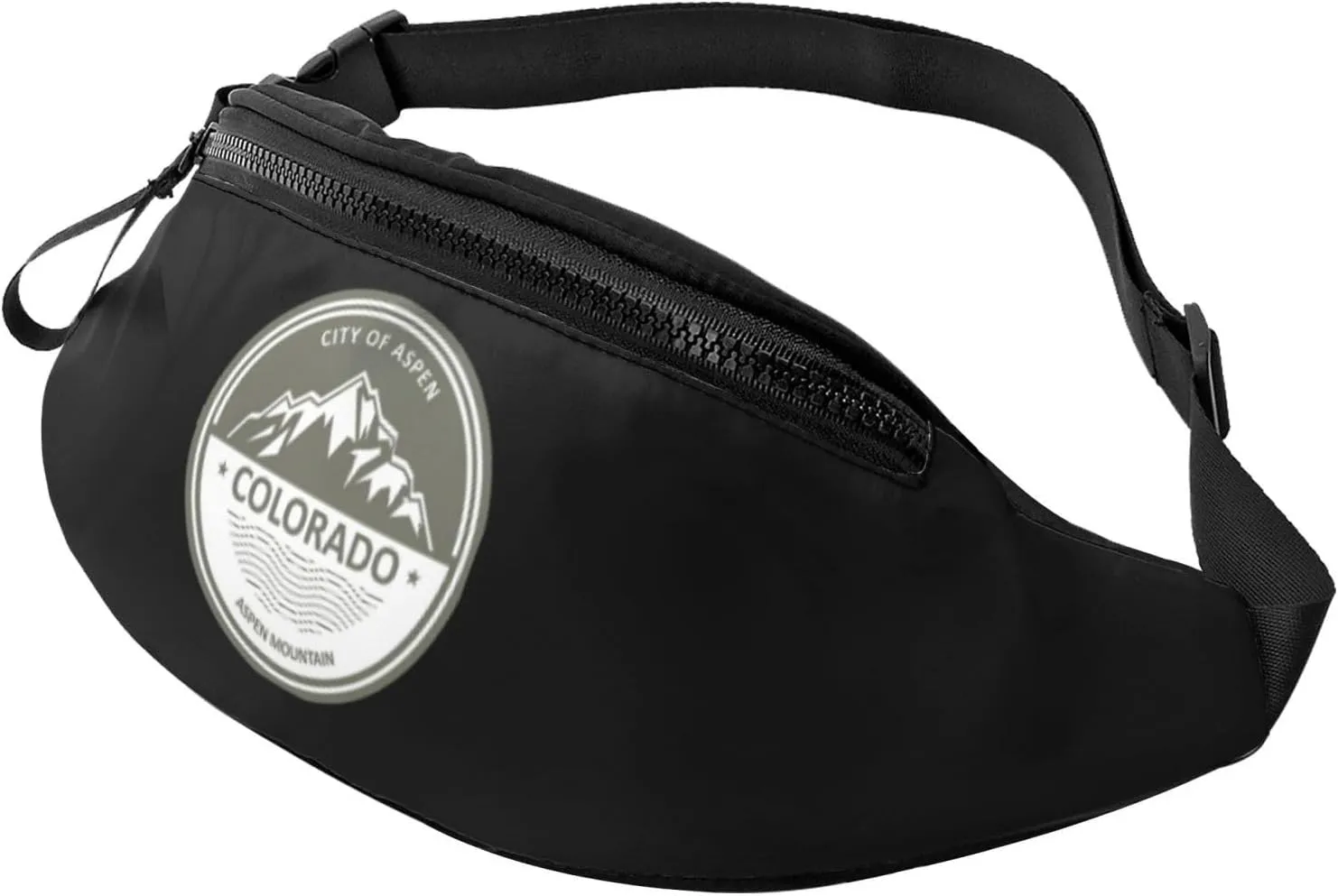 Rocky Mountain Colorado Fanny Pack for Men Women, Sports waist bag, suitable for traveling, hiking and running