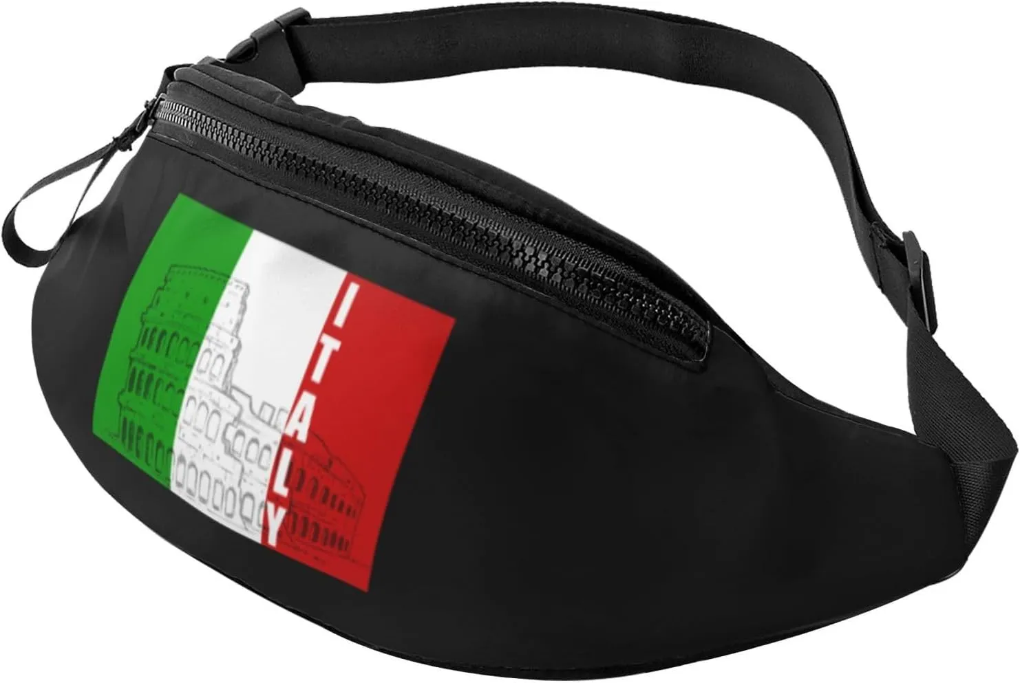 Roman Colosseum Italian Flag Men's and women's fanny packs, teen fashion fanny packs for travel, running, hiking