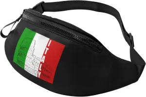 Roman Colosseum Italian Flag Men's and women's fanny packs, teen fashion fanny packs for travel, running, hiking