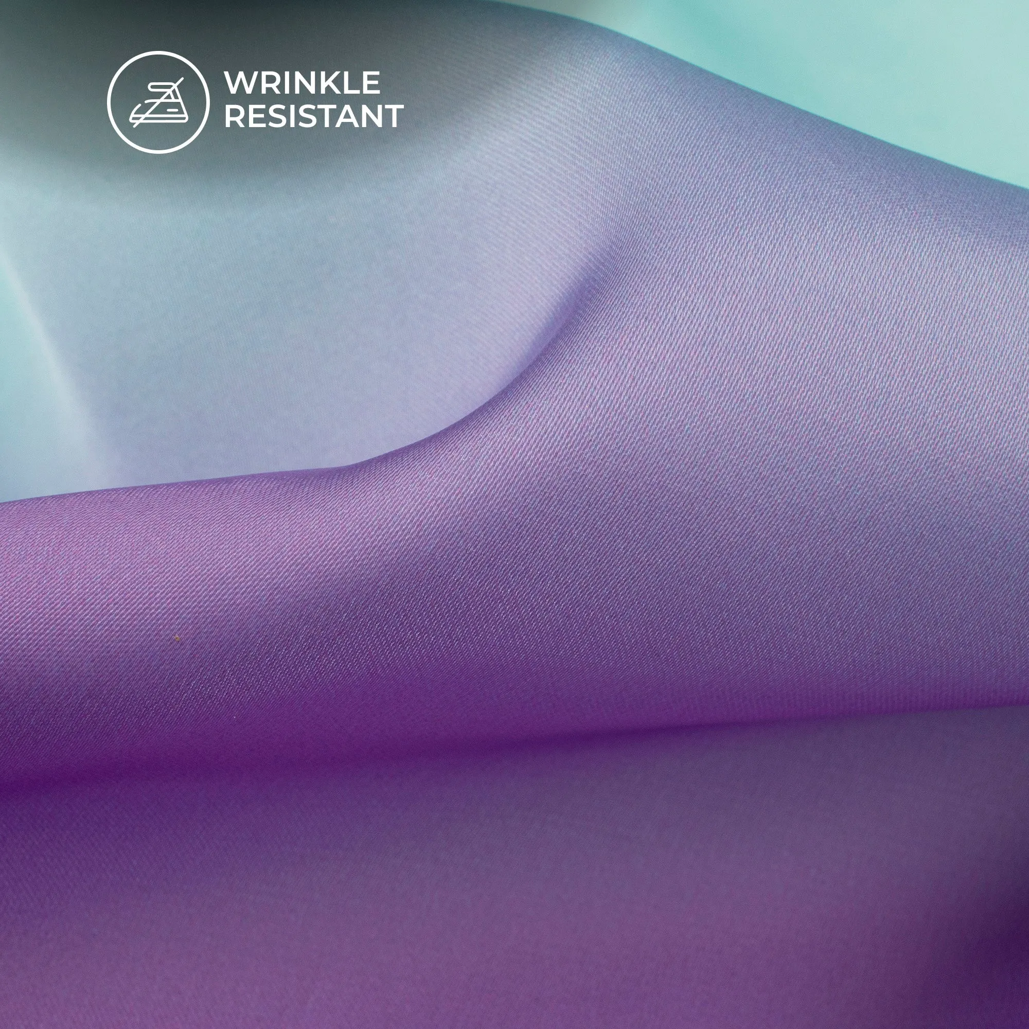 Royal Purple Ombre Digital Print Imported Satin Fabric