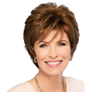 Royal Tease Layered Short Shag Wig by Hairuwear, 2023 Spring Luxury Collection, Average Cap, GL10-14 Walnut