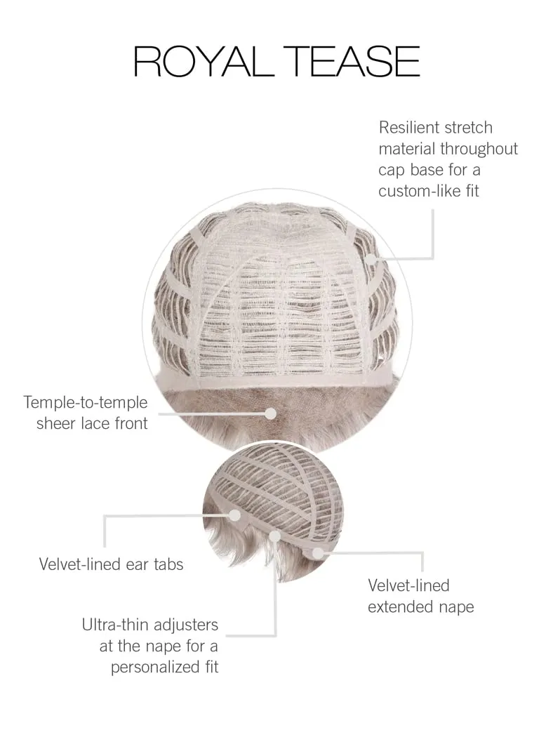 Royal Tease Layered Short Shag Wig by Hairuwear, 2023 Spring Luxury Collection, Average Cap, GL11-25 Honey Pecan