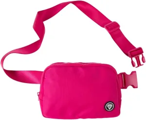 Rubina Anywhere Belt Bag | Cross Body Bag for Women | Adjustable Fanny Pack| Unisex Hip Waist Pack for Hiking, Workout, Running, Traveling Essentials, Music Festival | Beach Must Haves | Malibu Pink