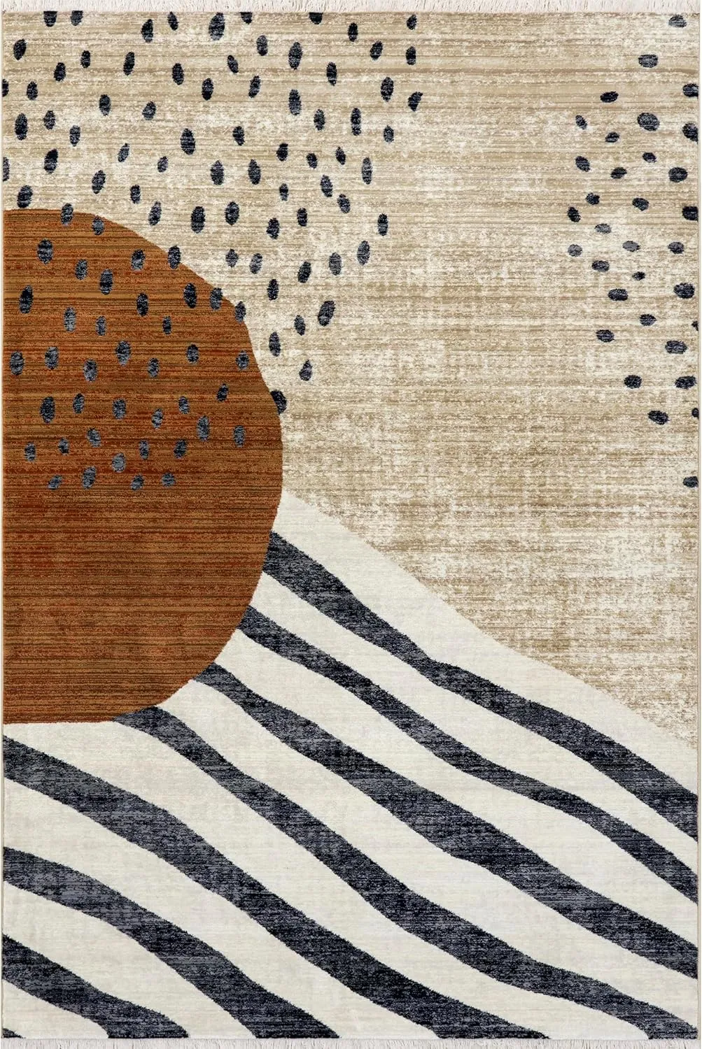 Rugs USA Manaslu Sunrise Fringed Area Rug, 4x6, Multicolor