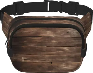 Rustic Old Barn Wood print Large Fanny Packs for Women Cute Cross Body Waist Bag Fashionable Fanny Pack