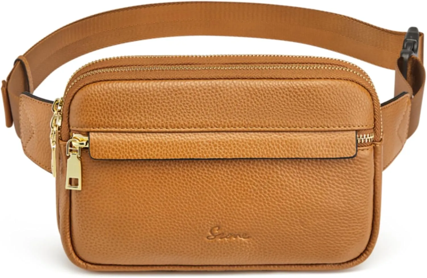 S-ZONE Fanny Packs for Women Genuine Leather RFID Blocking Crossbody Bags Purses Sling Waist Chest Bag Gifts Travel Running Adjustable Strap Men