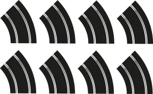Scalextric R2 Curve x 8 Track Extension Pack 1:32 Slot Car Race Track Accessory C8196