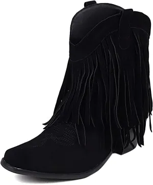 Scaoruki Classic Women Fringe Western Boots