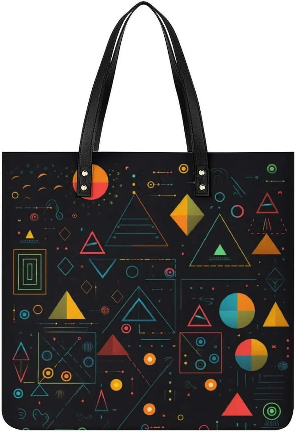 Science Formulas Chalk Board Tote Bags PU Leather Top Handle Satchel Handbags Shoulder Bags Travel Purse for Women Men