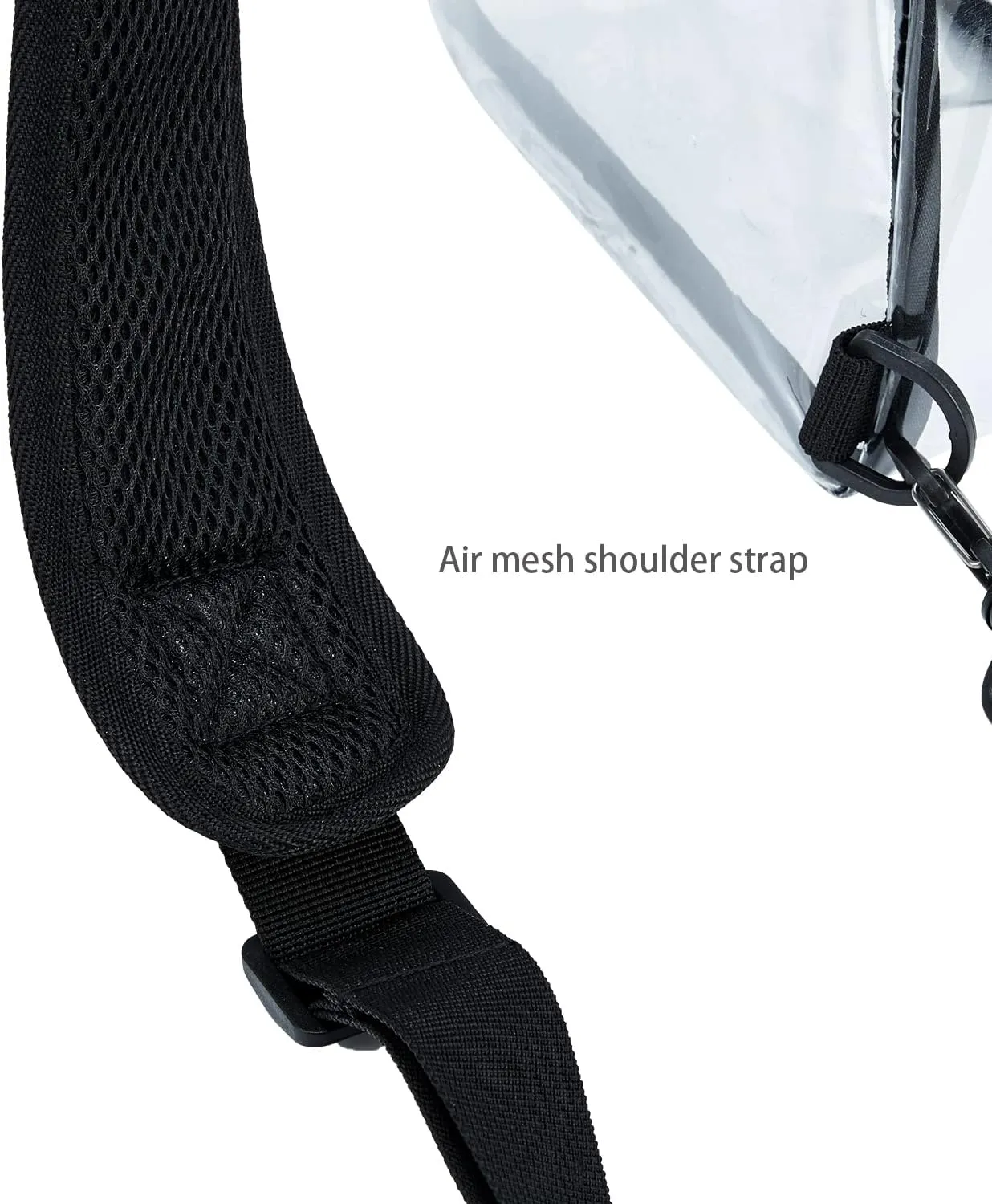 See-Through Clear Sling Backpack, Crossbody Bag for Men, Transparent Concert Approved Bag Plastic One Strap