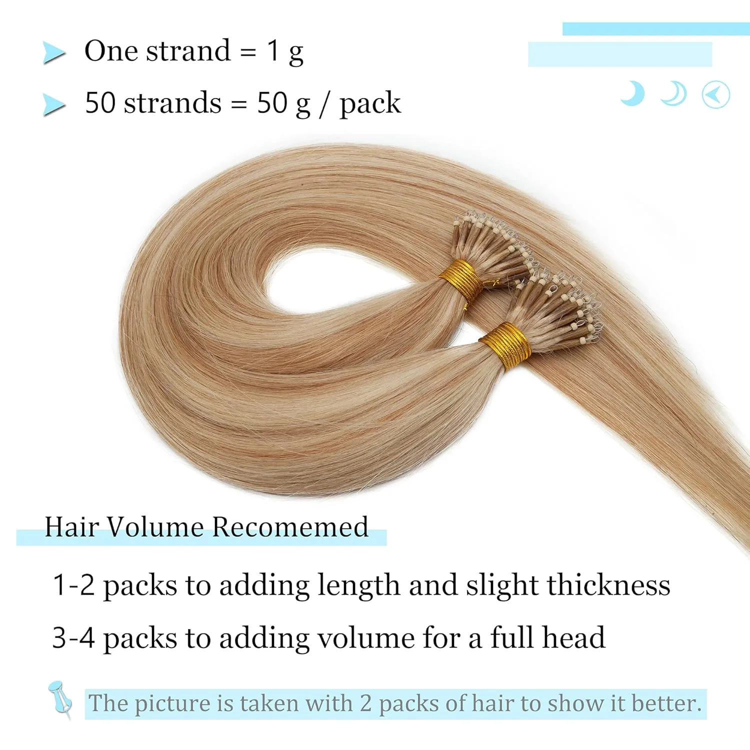SEGO Nano Tip Hair Extensions Human Hair Balayage Nano Beads Pre-bonded Seamless Nano Ring Highlight Hair Extensions for Women 1g/strand 50g/pack -16 Inch -18P613 Ash Blonde&Bleach Blonde