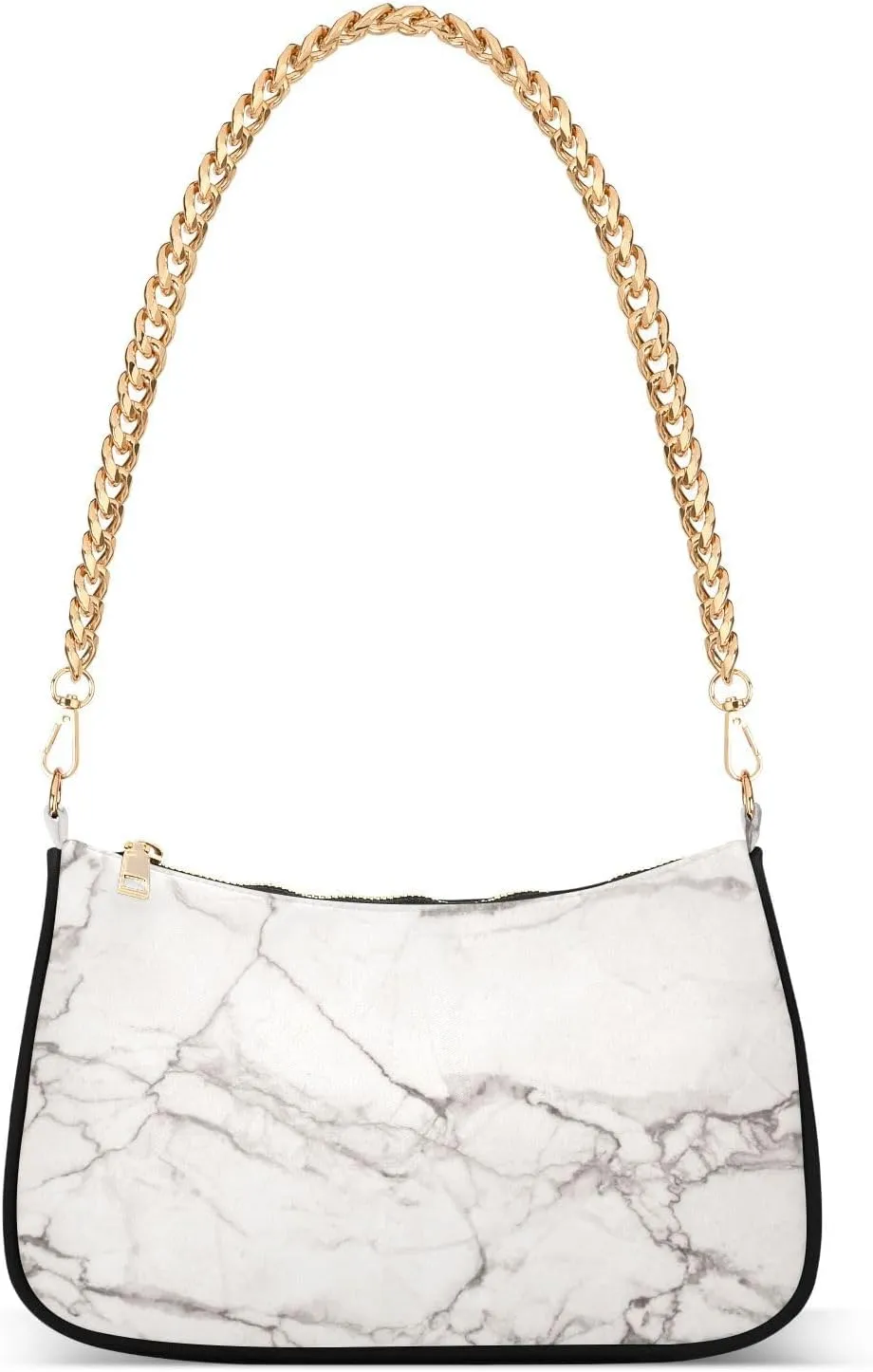 senya Handbags Chain Shoulder Tote Bag Milk White Marble Satchel Purse Top Handle Crossbody Bags for Women
