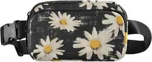 senya Ink Daisies Fanny Pack Crossbody Bags for Women Belt Bag Running Waist Bag with Adjustable Strap