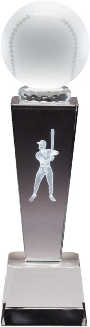 SHOP AWARDS AND GIFTS Crystal Male Baseball Player Figure Trophy Award, Sports Tournament Winner Prizes,