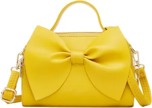 Shoulder Bag for Women PU Leather Purse Bowknot Handbag Fashion Top-Handle Satchel Ladies Crossbody