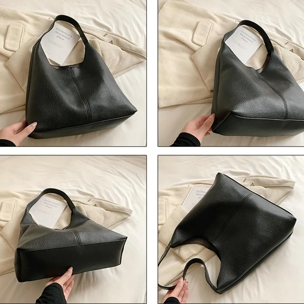 Shoulder Purse for Women Vegan Leather Large Tote Handbags Hobo Purses Top-handle Bags