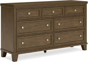 Signature Design by Ashley Shawbeck Casual 7 Drawer Dresser with Felt-Lined Top Drawer and Safety Stop for Bedroom, Light Brown