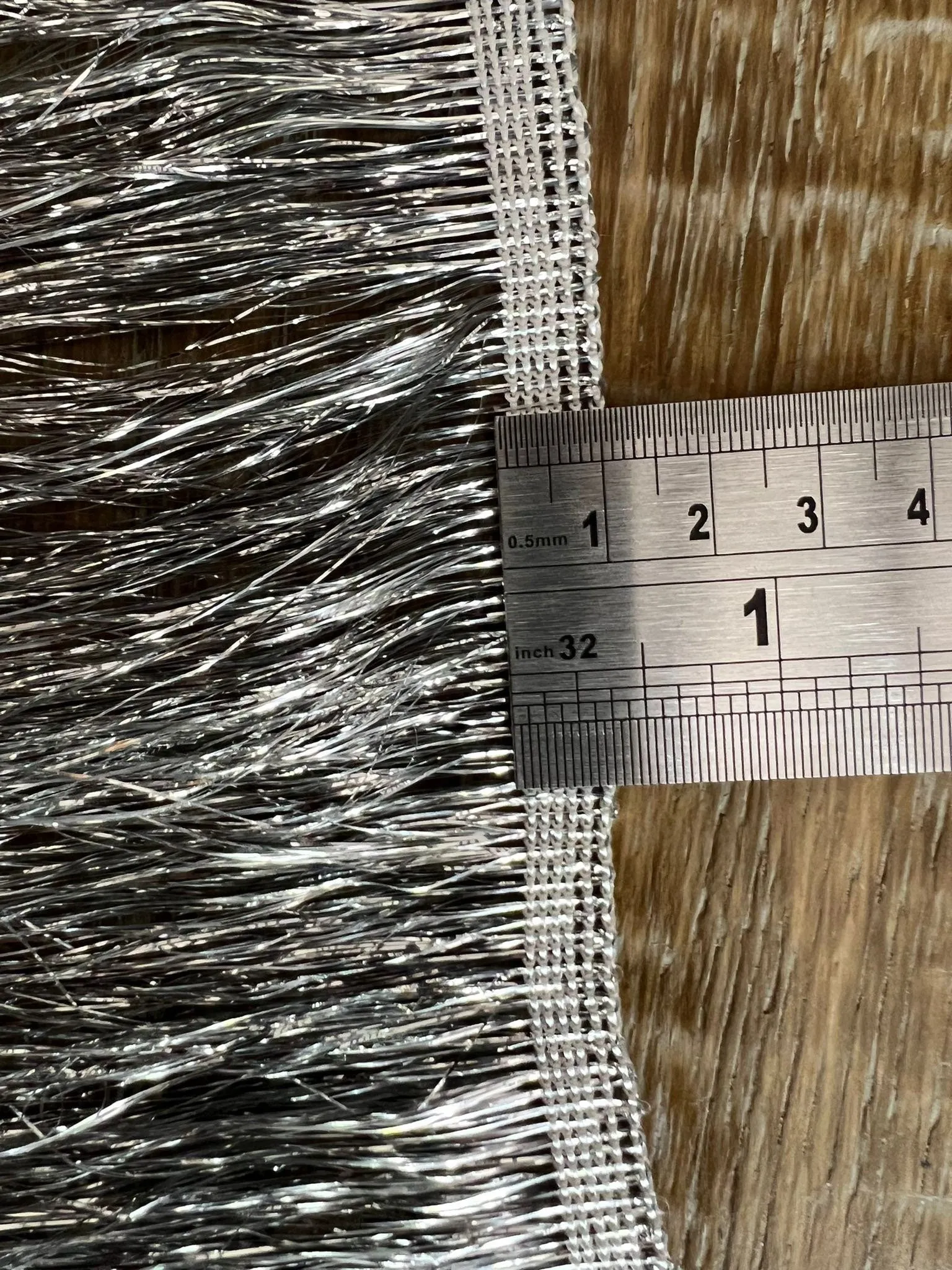 Silver Foil Fringe, 8” Wide, Silver, Dance Costume Accessory, Silver Fringe, Clothing, Crafting, High Quality